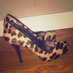 Nanette Lepore leopard print heels